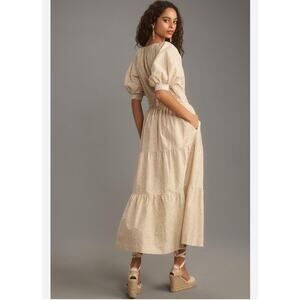 Anthropologie The Somerset Puff Sleeve Maxi Dress